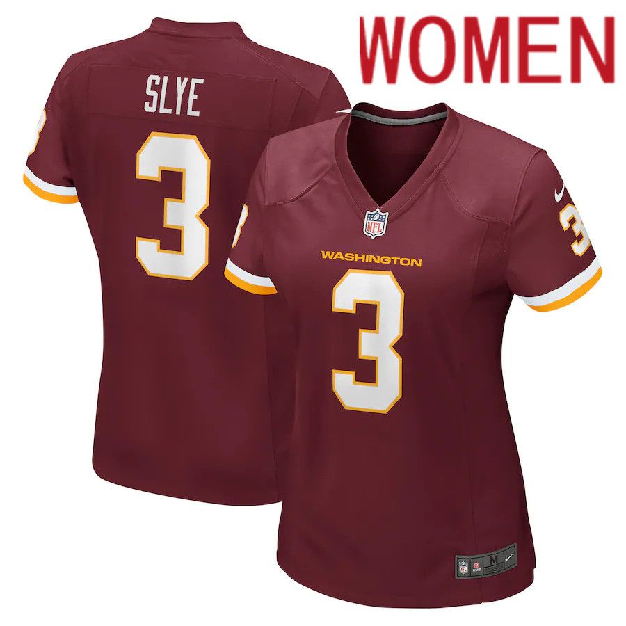 Women Washington Redskins #3 Joey Slye Nike Burgundy Game NFL Jersey